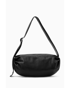 Gathered Crossbody - Leather Black