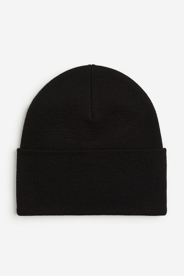 H&M Knitted Hat Black