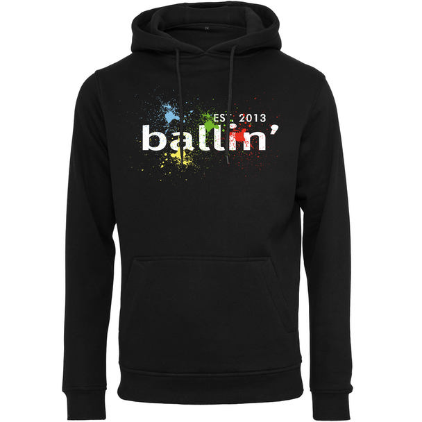 Ballin Est. 2013 Ballin Est. 2013 Paint Splatter Hoodie Zwart