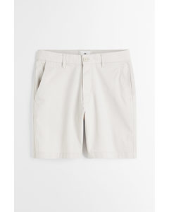 Regular Fit Cotton Chino Shorts Light Beige