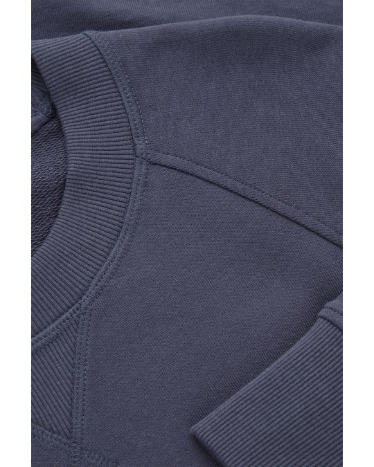 COS Relaxed-fit Terry Sweatshirt Blue