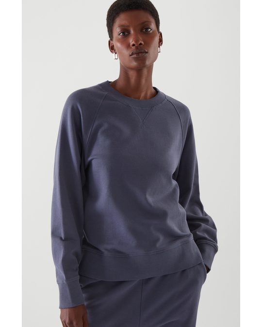 COS Relaxed-fit Terry Sweatshirt Blue