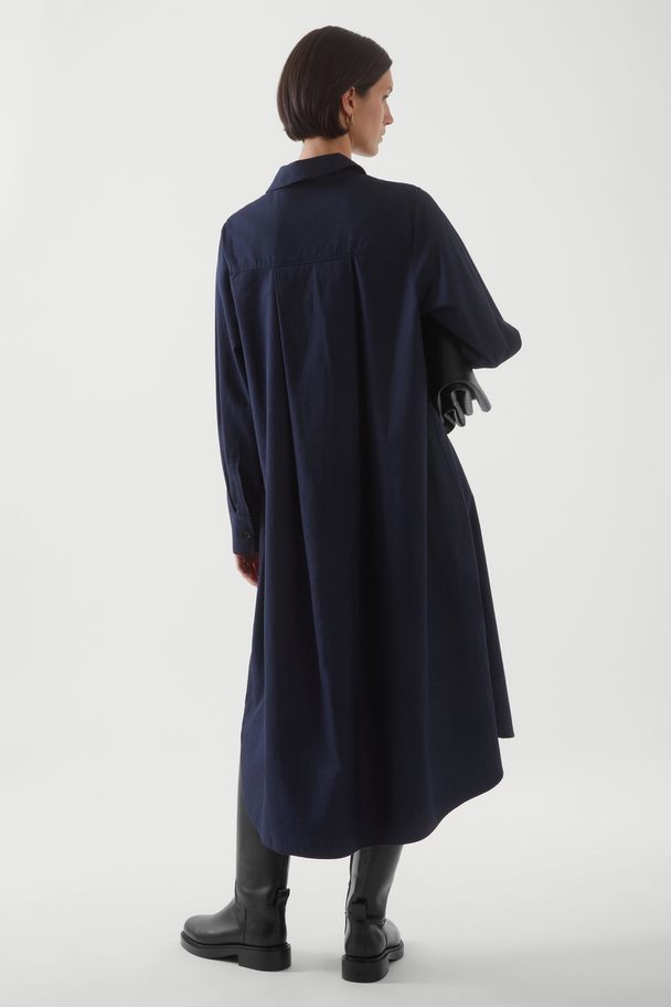 COS Relaxed-fit Shirt Dress Navy