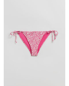 Textured Bikini Tie Briefs Fuchsia