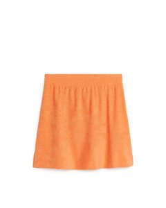 Cotton Towelling Skirt Orange