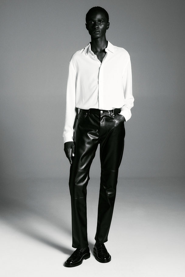 H&M Slim Fit Bukse Sort