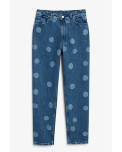 Blaue Taiki Jeans Punkte Blau gepunktet