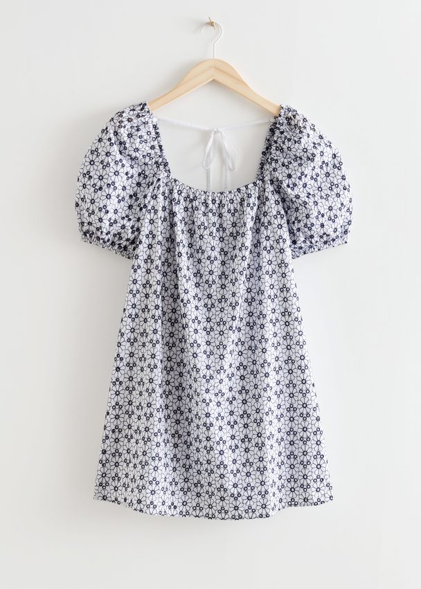 & Other Stories A-lijn Mini-jurk Wit Met Bloemen
