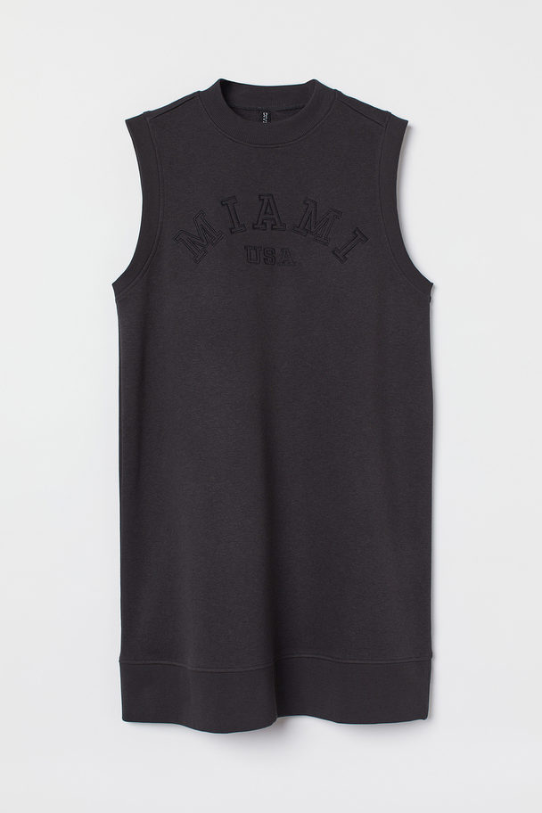 H&M Sleeveless Dress Dark Grey