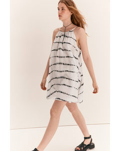 A-line Throw-on Dress White/patterned