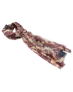 Fine Wool Scarf With Floral Pattern