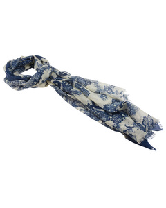 Fine Wool Scarf With Floral Pattern