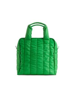 Arket And Pia Wallén Quilted Hand Bag Green
