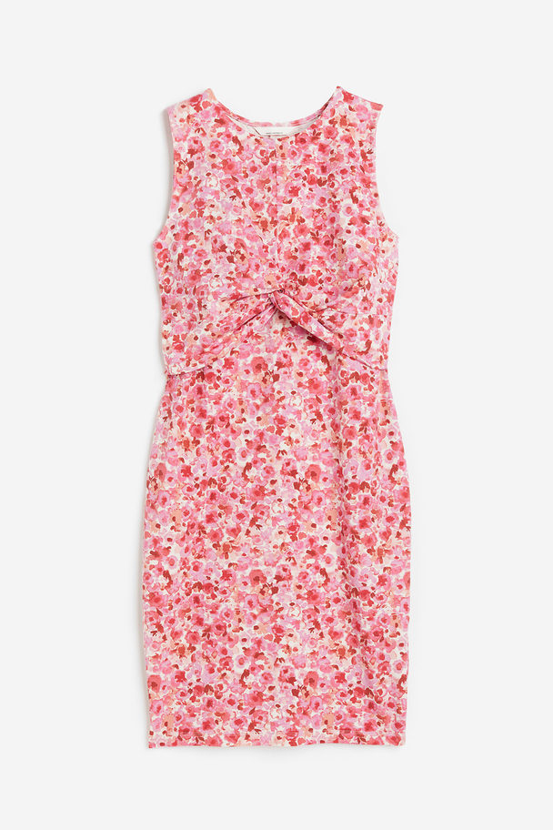 H&M MAMA Stillkleid aus Baumwolle Rosa/Geblümt