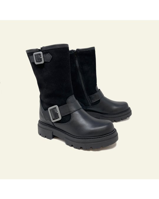Hanks Military Boots Aspen Black Leather