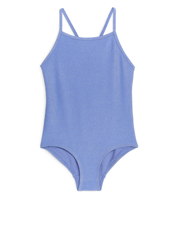 ARKET Lurex Swimsuit Blue