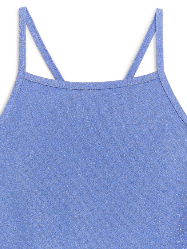 ARKET Lurex Swimsuit Blue