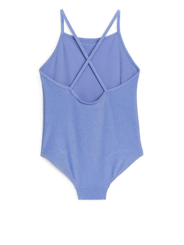 ARKET Lurex Swimsuit Blue