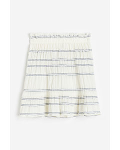 Jacquard-weave Skirt White/striped