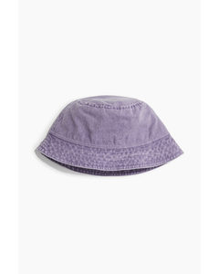 Cotton Bucket Hat Denim Purple