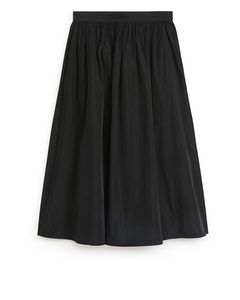 Tafetta Midi Skirt Black