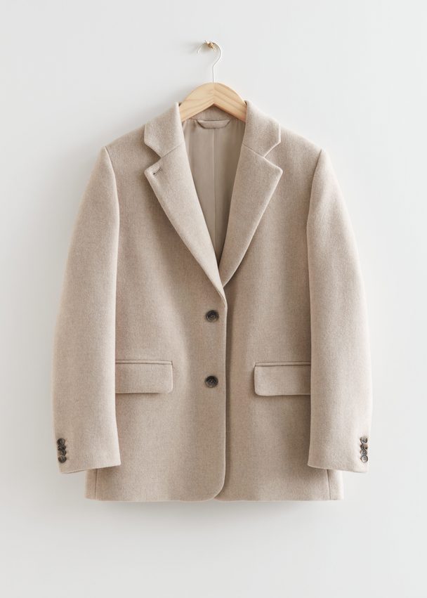 & Other Stories Oversize-Blazer Beige