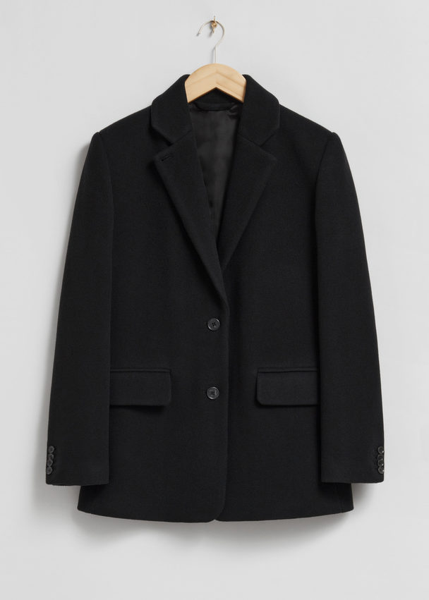 & Other Stories Oversize-Blazer Schwarz