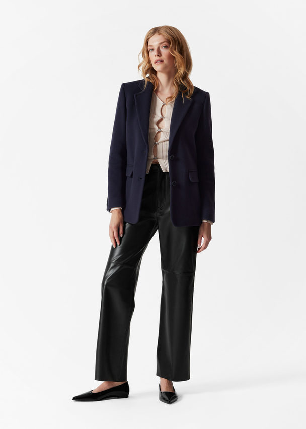 & Other Stories Oversized Blazer Navy