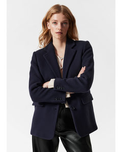 Oversized Blazer Marineblauw