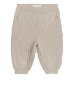 Quilted Sweatpants Light Beige