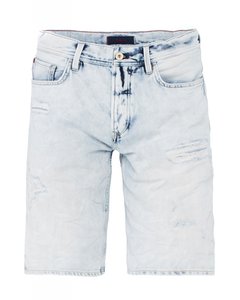 Brandon Loose Shorts In Light Denim With Rips