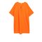 Relaxed Cotton Tunic Dress Bright Orange