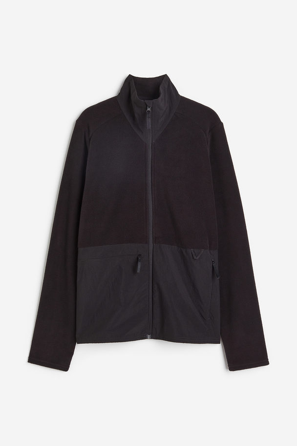 H&M Fleece Sports Jacket Black