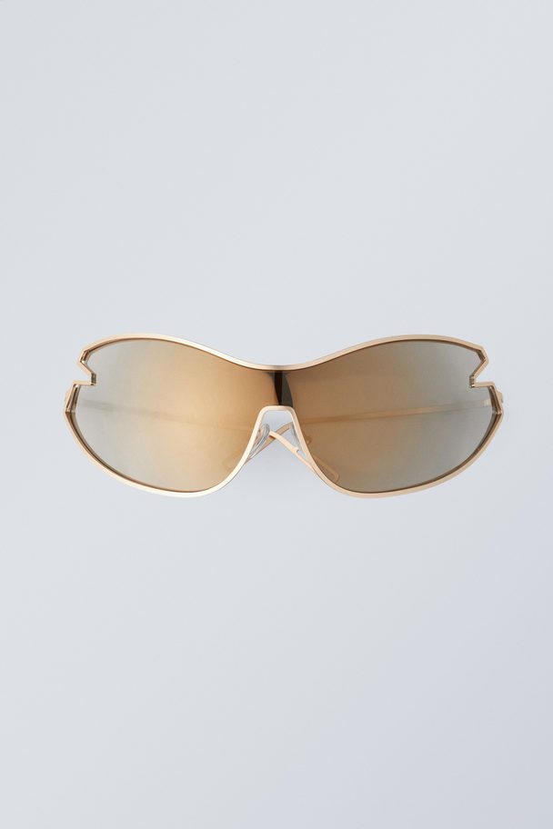 Weekday Sonnenbrille Fly Goldfarben