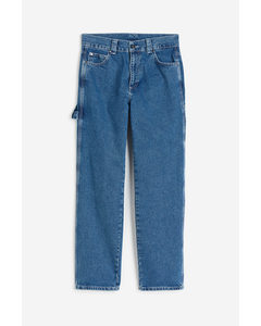 Straight Leg Jeans Mid Blue