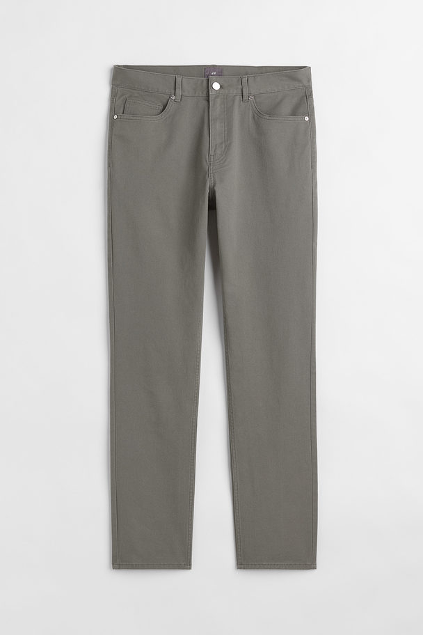 H&M Broek Van Twill – Slim Fit Kakigroen