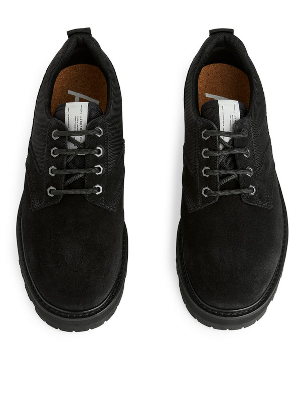 ARKET Suede-vibram® Derby Shoes Black
