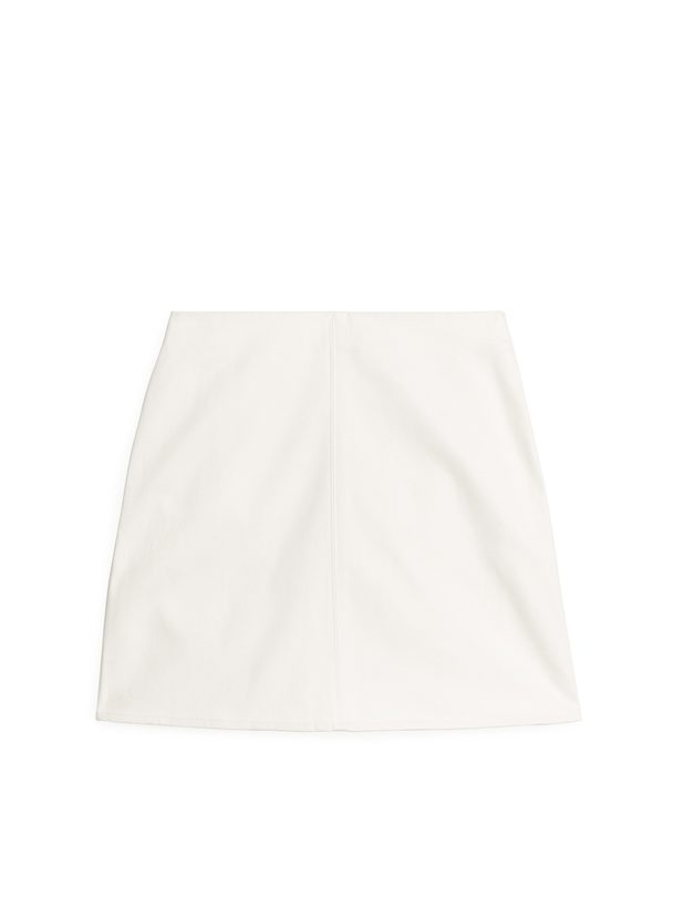 ARKET Cotton Twill Mini Skirt White