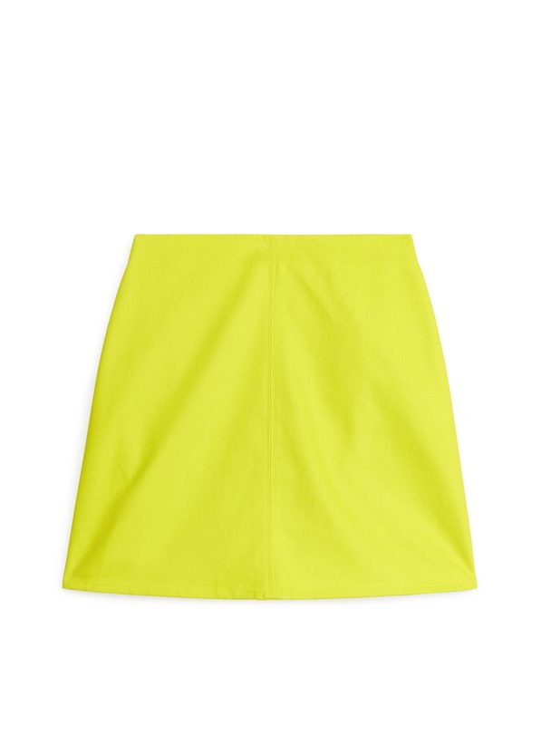 ARKET Cotton Twill Mini Skirt Yellow