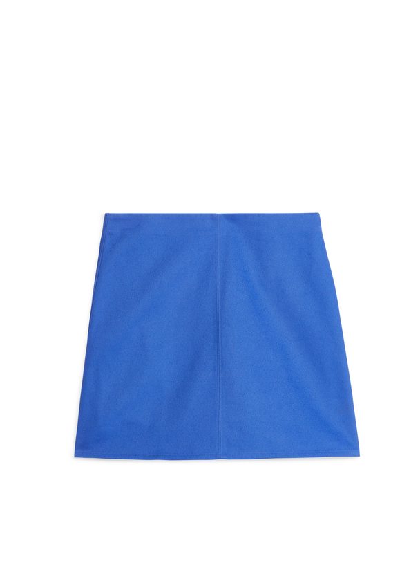 ARKET Cotton Twill Mini Skirt Blue
