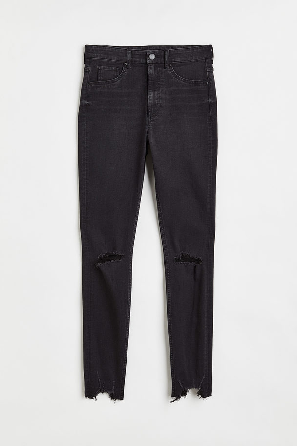 H&M Ultra High Ankle Jegging Zwart/washed Out