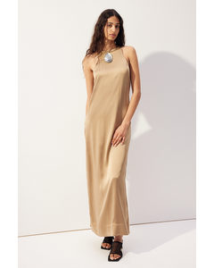 Silk Dress Beige