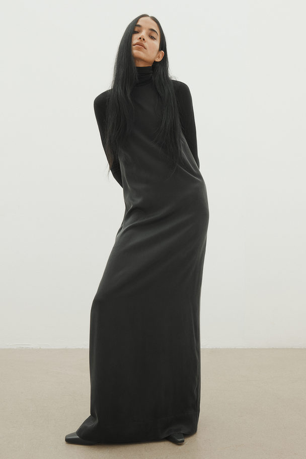 H&M Silk Dress Black