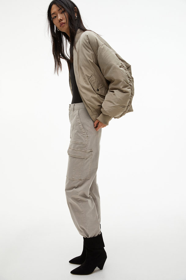 H&M Cargo Trousers Greige