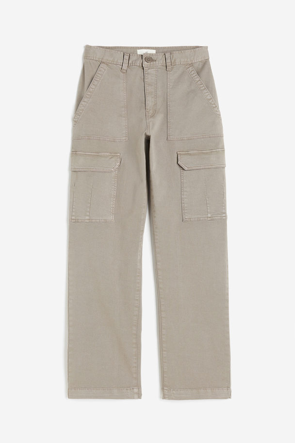H&M Cargo Trousers Greige