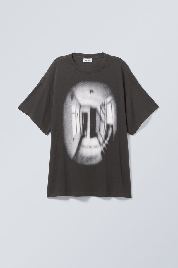 Weekday Oversized Printed T-shirt Peephole