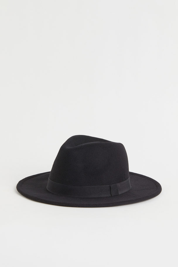 H&M Filtet Hat Sort