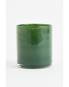 Teelichthalter aus Glas Grün