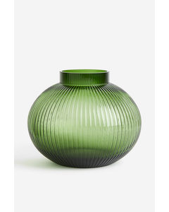 Vase I Glas Mørkegrøn