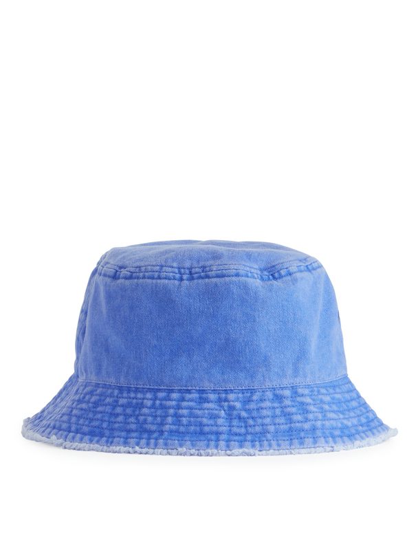 ARKET Raw-edge Bucket Hat Blue